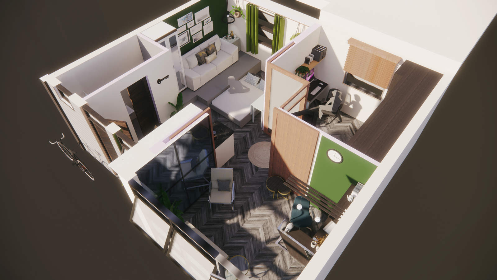 Live-work space overview